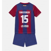 Dětský Fotbalový dres Barcelona Andreas Christensen #15 2023-24 Domácí Krátký Rukáv (+ trenýrky)